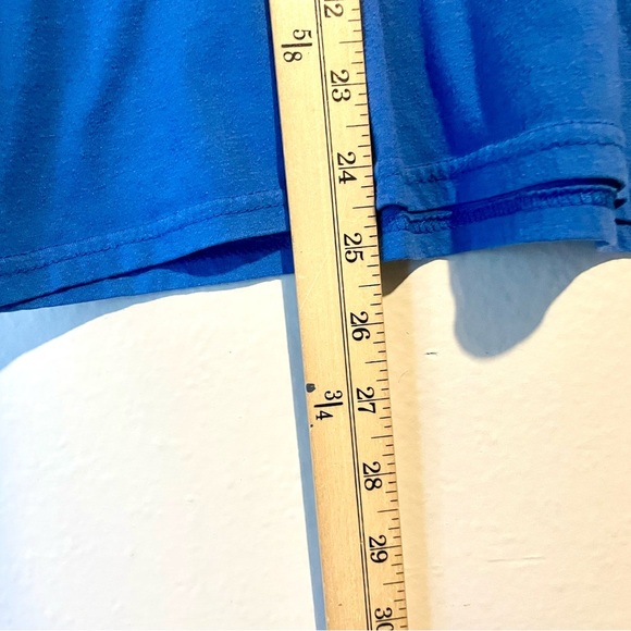 PSYCHO BUNNY SOLID BLUE V-NECK DESIGNER BASIC CASUAL T-SHIRT SIZE M - Picture 7 of 7